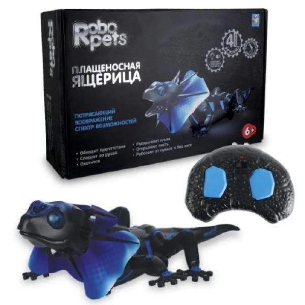 Плащеносная ящерица 1TOY Т13655 - изображение 1