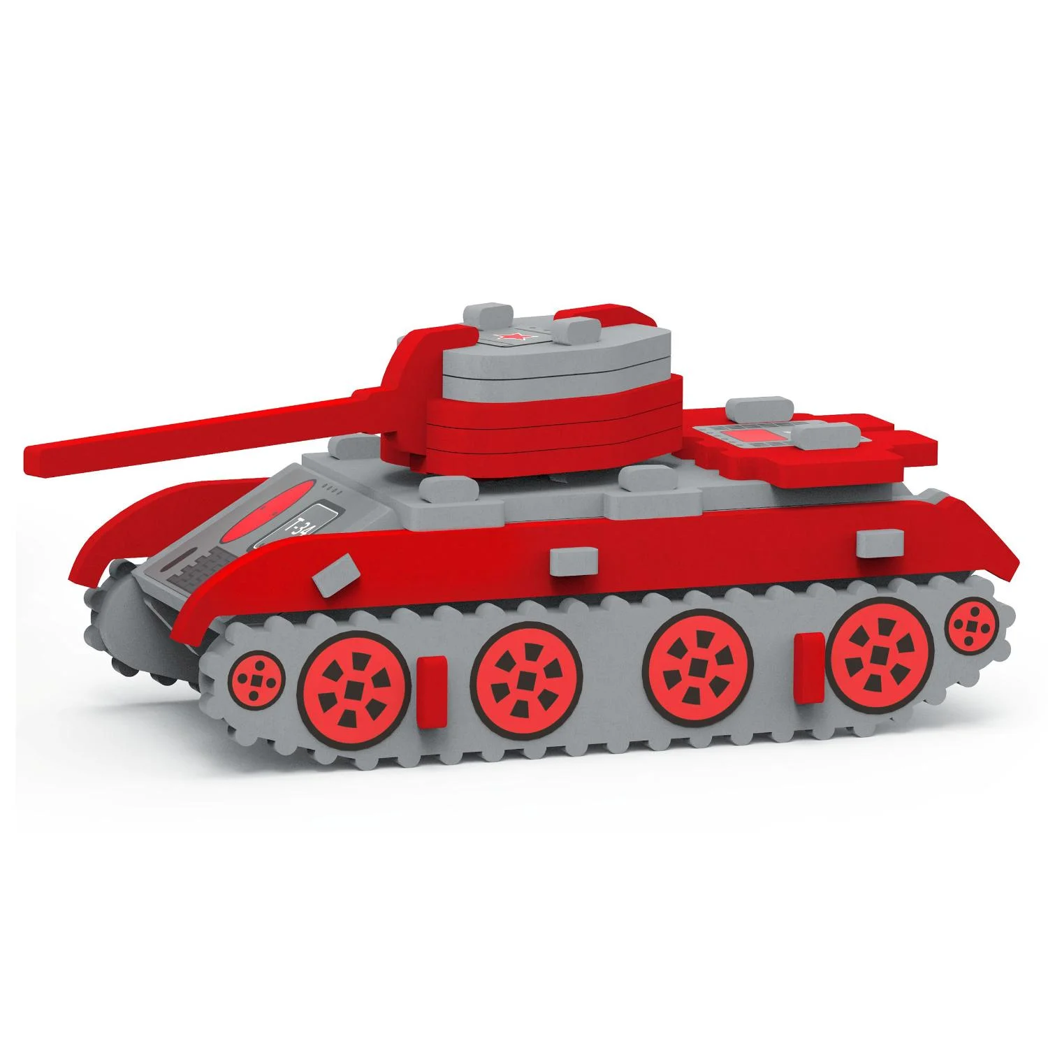 Игрушка сборная из мягких элементов Танки Т-34 Magneticus - миниатюра 2