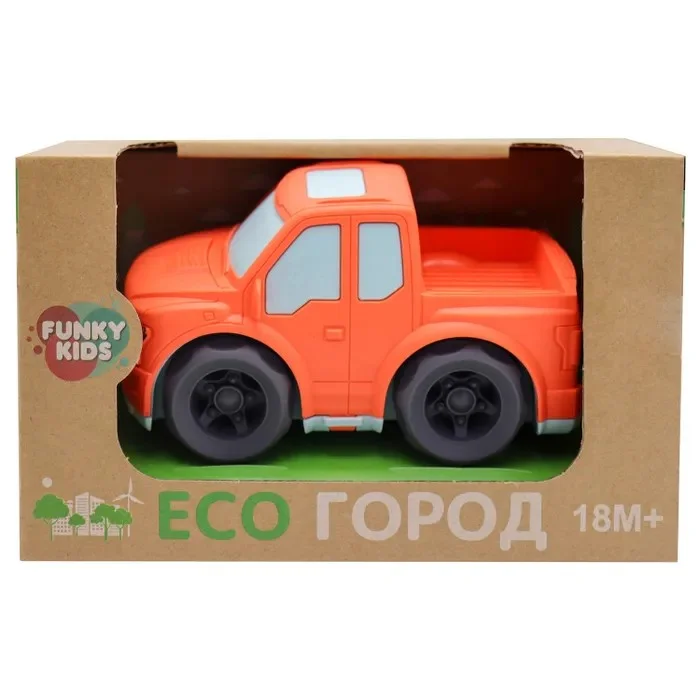 Эко-машинка красная Funky Toys - миниатюра 2