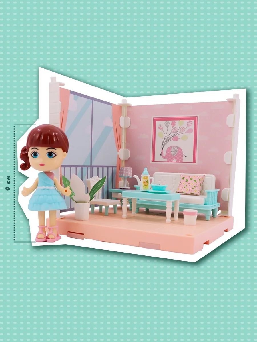 Игровой набор с куклой Милый уголок Гостиная Funky toys - миниатюра 2