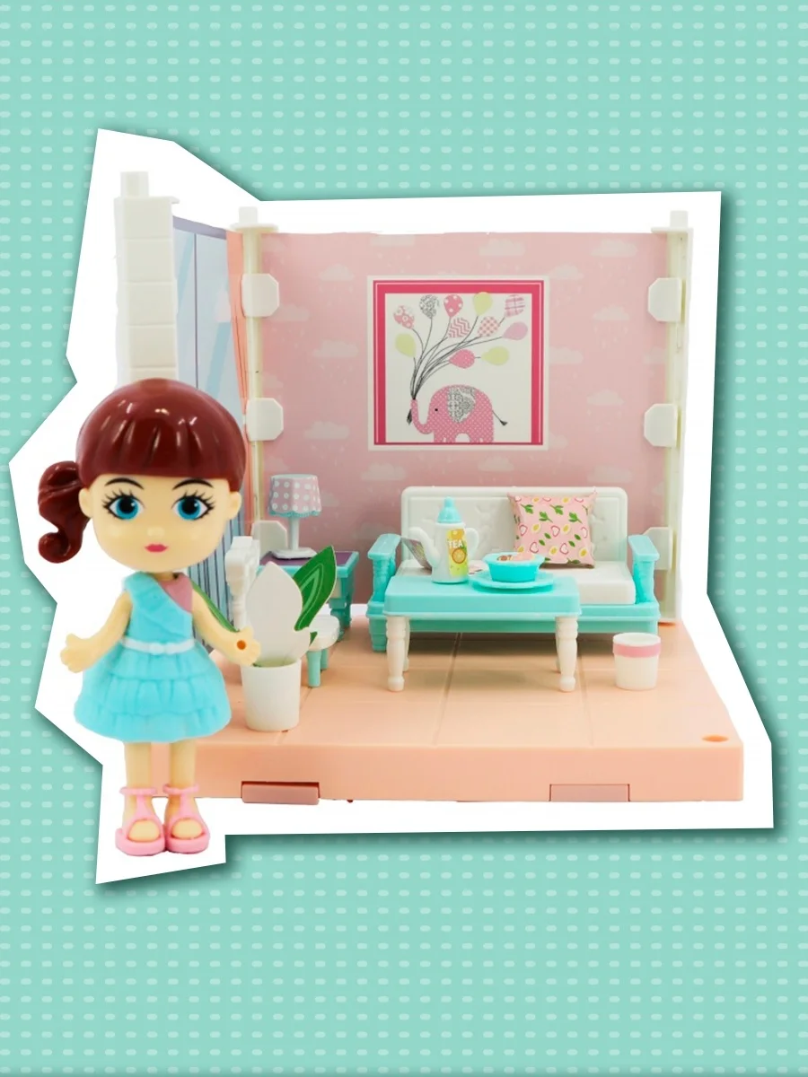 Игровой набор с куклой Милый уголок Гостиная Funky toys - миниатюра 4