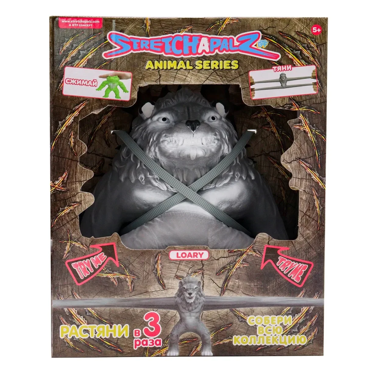 Фигурка-тянучка Stretchapalz Animals/Животные 24 см Волк Лори - миниатюра 2