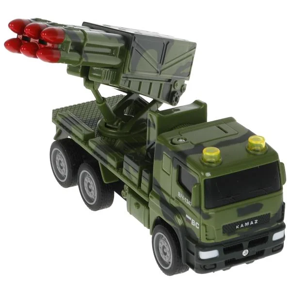335144 Машина пластик свет-звук KAMAZ РАКЕТНИЦА 17 см подв. элем инерц кам кор. Технопарк в кор.2*36шт - миниатюра 2