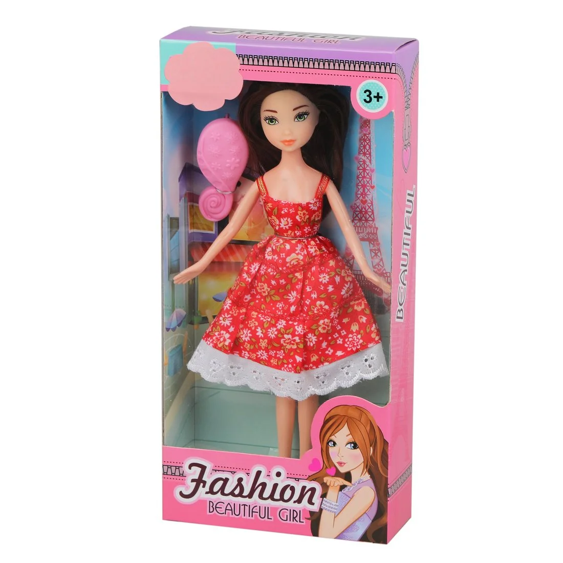 Игр.набор Модница в комплекте кукла предметов 1шт. коробка