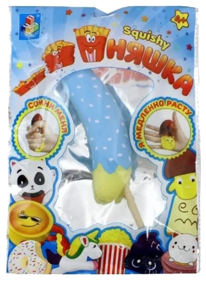 игрушка-антистресс мммняшка squishy банан в карамели - миниатюра 2