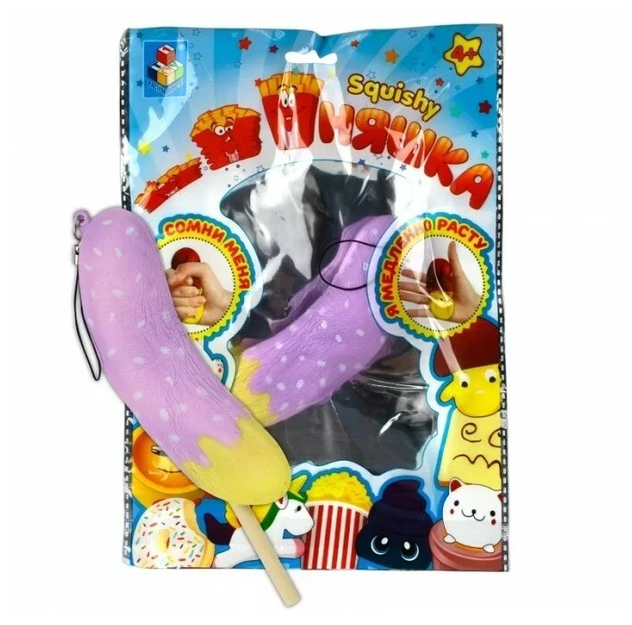 игрушка-антистресс мммняшка squishy банан в карамели - миниатюра 3