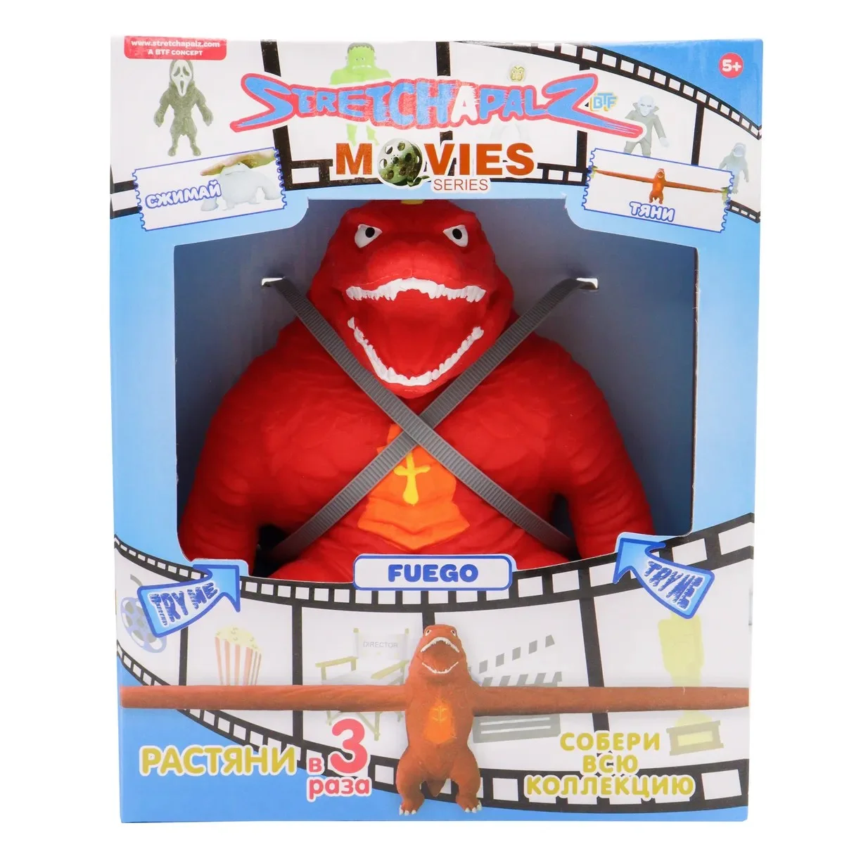 Фигурка-тянучка Stretchapalz Movies/Кино 24 см Огненная годзилла - миниатюра 2