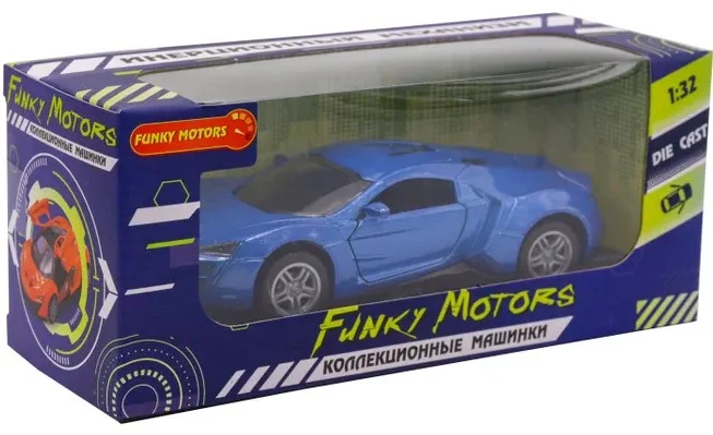Синяя инерционная машинка Купе die-cast - миниатюра 2
