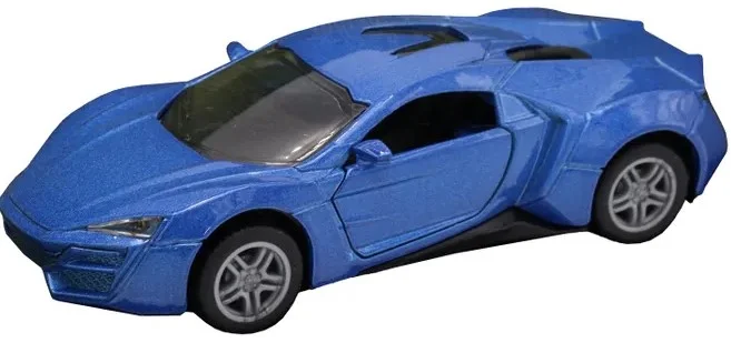 Синяя инерционная машинка Купе die-cast - миниатюра 3