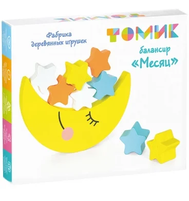 Игровой набор Собирайка - Балансир Месяц, 11 деталей, Томик, 1-10 ТОМИК - миниатюра 4