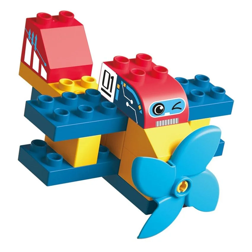 Детский конструктор с крупными блоками Funky Toys Самолет, 18 деталей - изображение 1