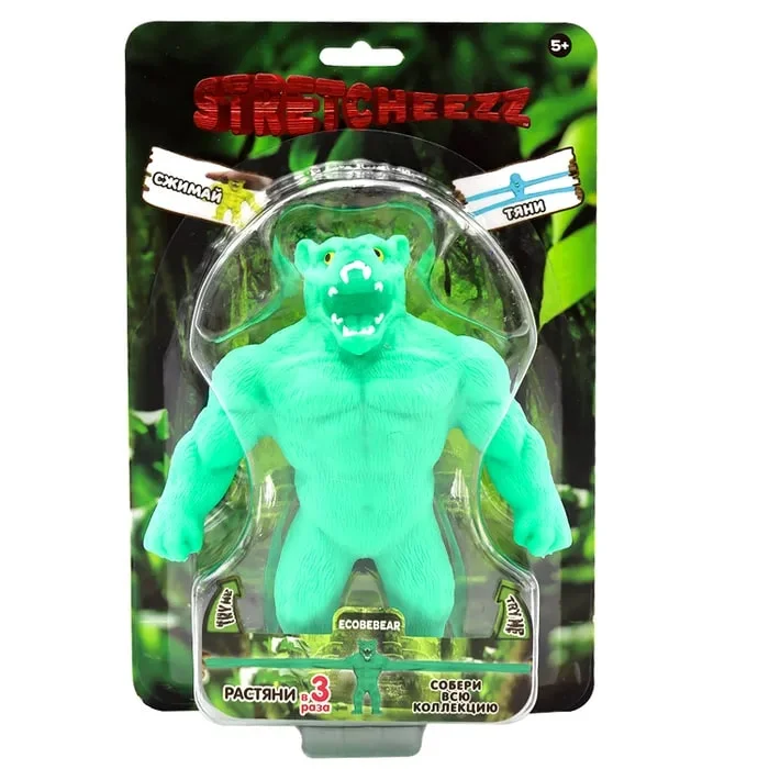 Фигурка-тянучка зеленый Медведь 14 см Stretcheezz 834270-12 - изображение 1