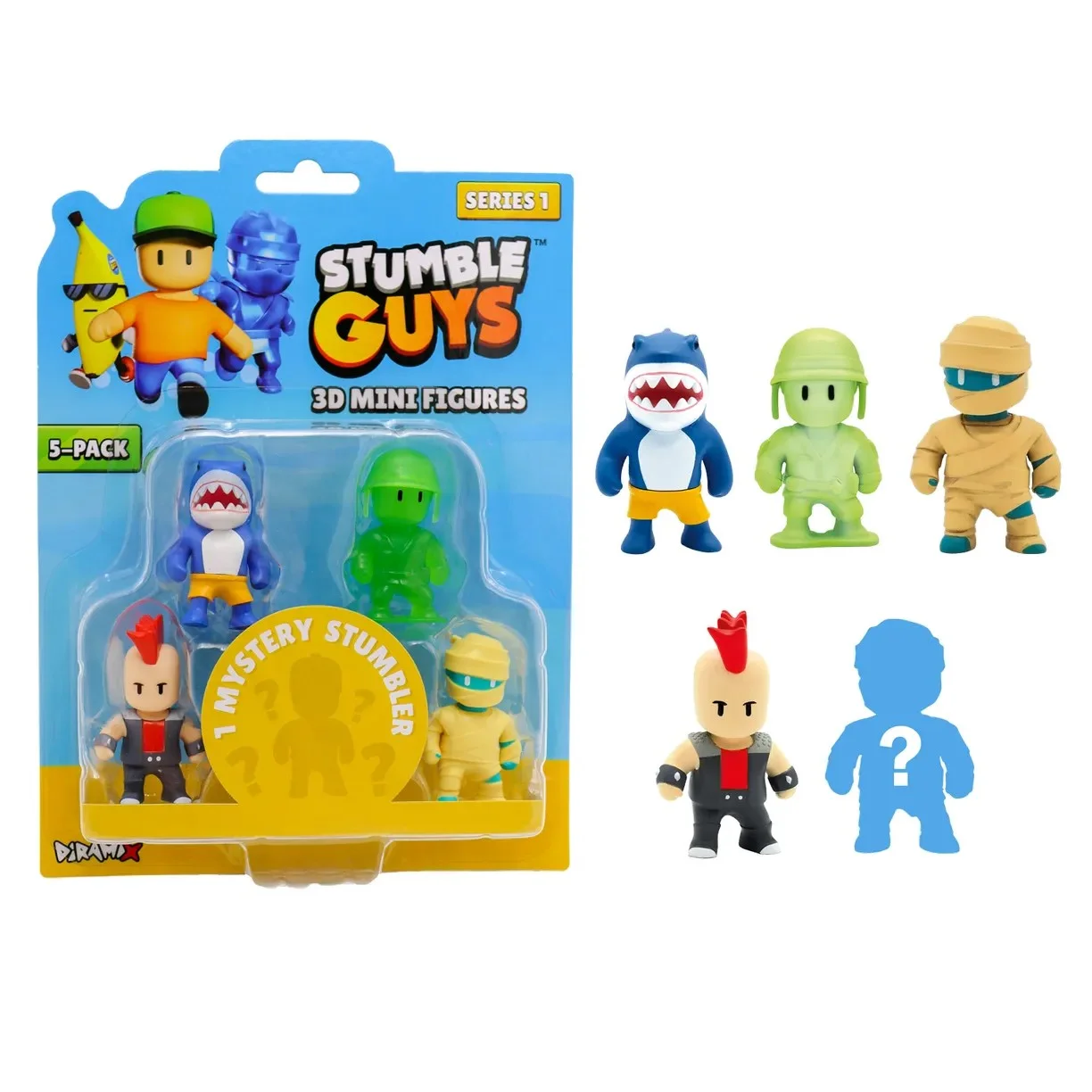 Stumble Guys 3D фигурка, 5 шт в упаковке, 5 см, SG0428-4 - изображение 1