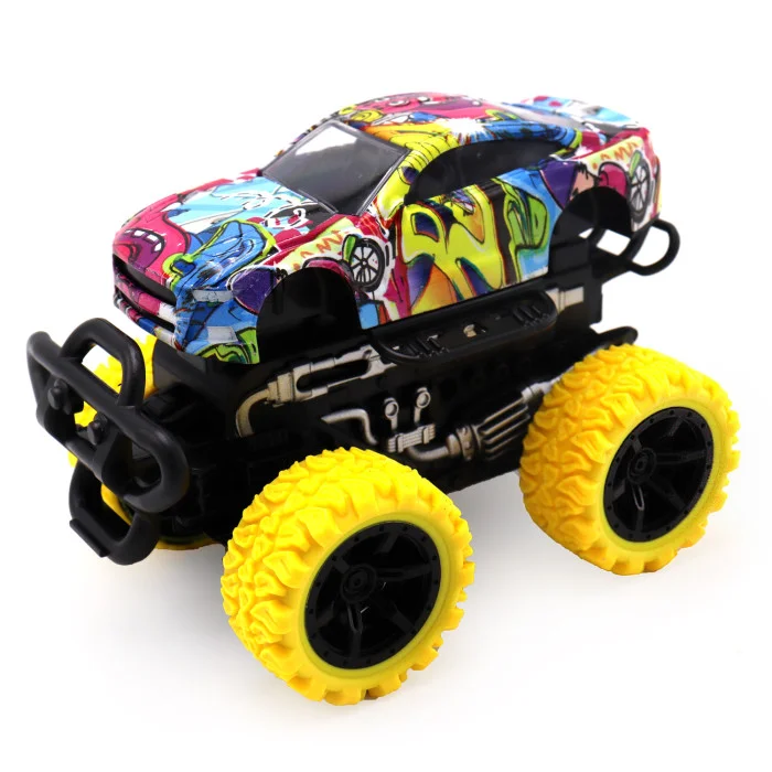 Инерционная die-cast машинка с ярким рисунком краш-эффектом и желтыми колесами 15 5 см - изображение 1