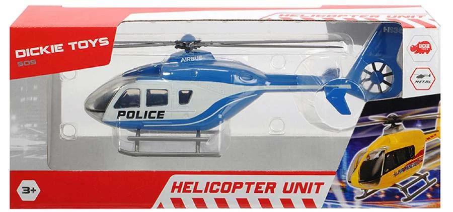 Вертолет EC 135 die-cast с крутящимися лопастями 21см Dickie Toys 3714006 - изображение 1