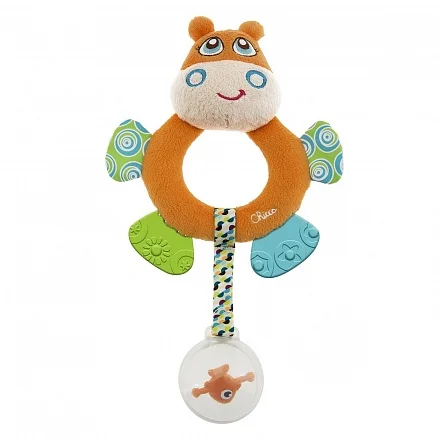 Игрушка погремушка мягкая Бегемот Hippo - изображение 1