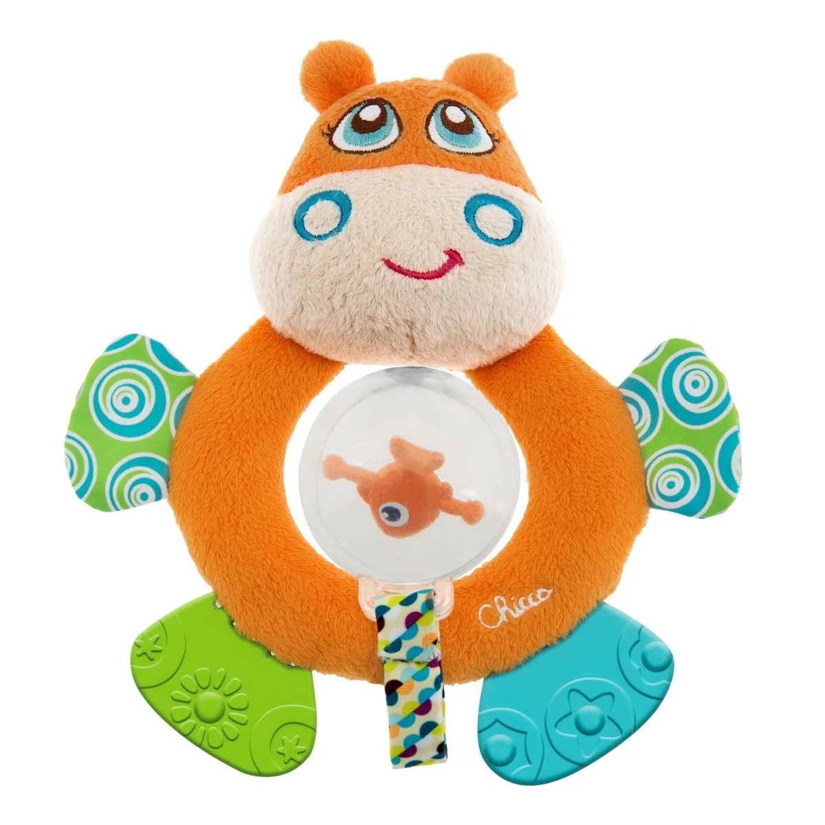 Игрушка погремушка мягкая Бегемот Hippo - миниатюра 2