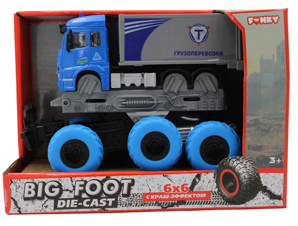Грузовик с краш эффектом кабина die-cast - миниатюра 3