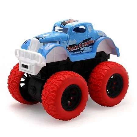 Инерционная машинка die-cast на полном приводе с красными колесами - миниатюра 2