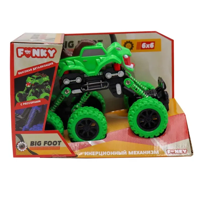 Инерционная машинка Внедорожник 6х6 зеленая Funky Toys FT97943 - изображение 1