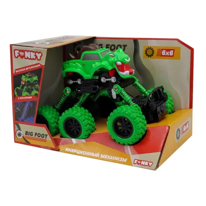 Инерционная машинка Внедорожник 6х6 зеленая Funky Toys FT97943 - миниатюра 3