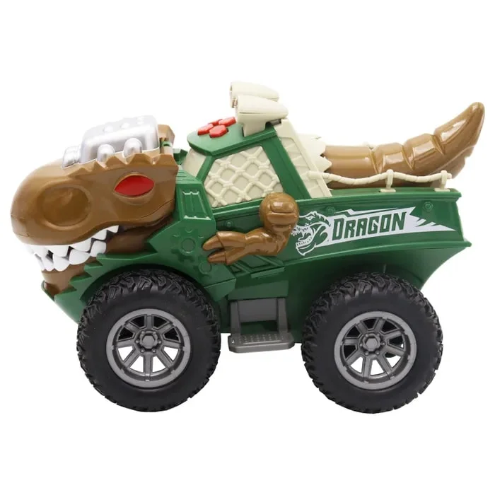 Инерционная машинка Зеленый Тираннозавр со светом и звуком Funky Toys FT0735695 - миниатюра 2