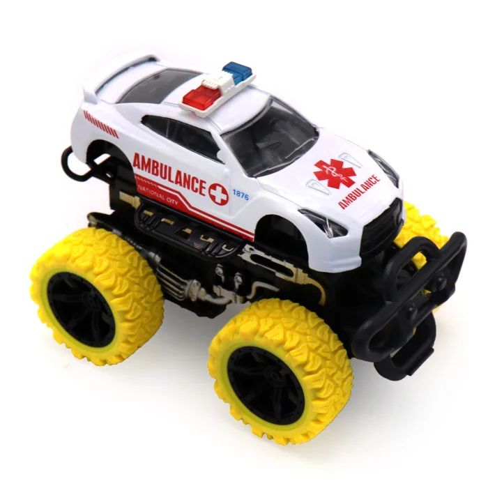 Инерционная машинка скорой помощи die-cast с желтыми колесами и краш-эффектом 15 5 см - миниатюра 2