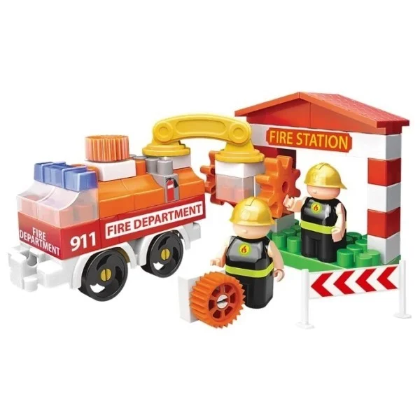 Конструктор Fireman Пожарная машина и пожарный гидрант 739 Bauer - миниатюра 2