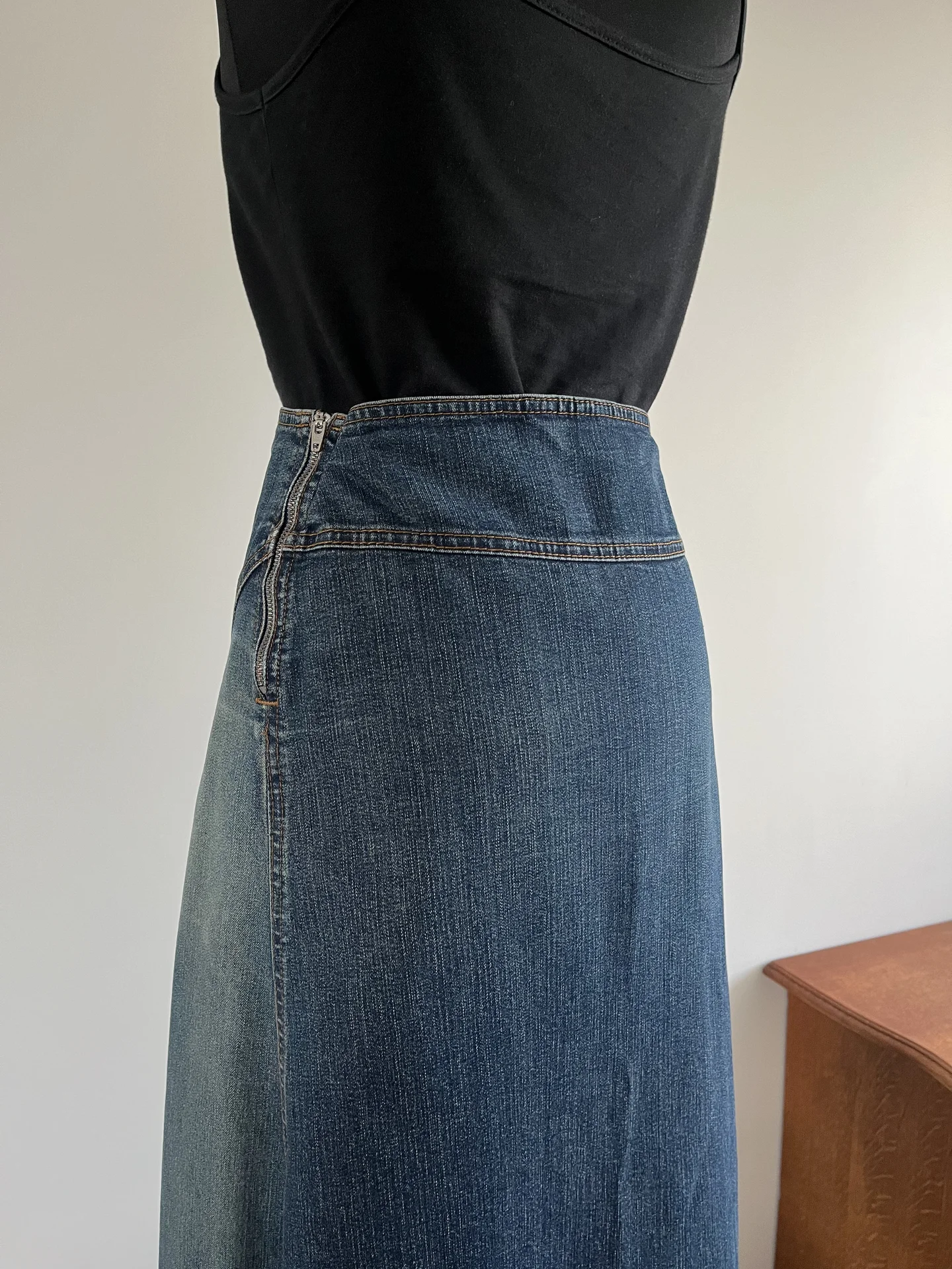 Винтажная асимметричная юбка Junya Watanabe type - миниатюра 4