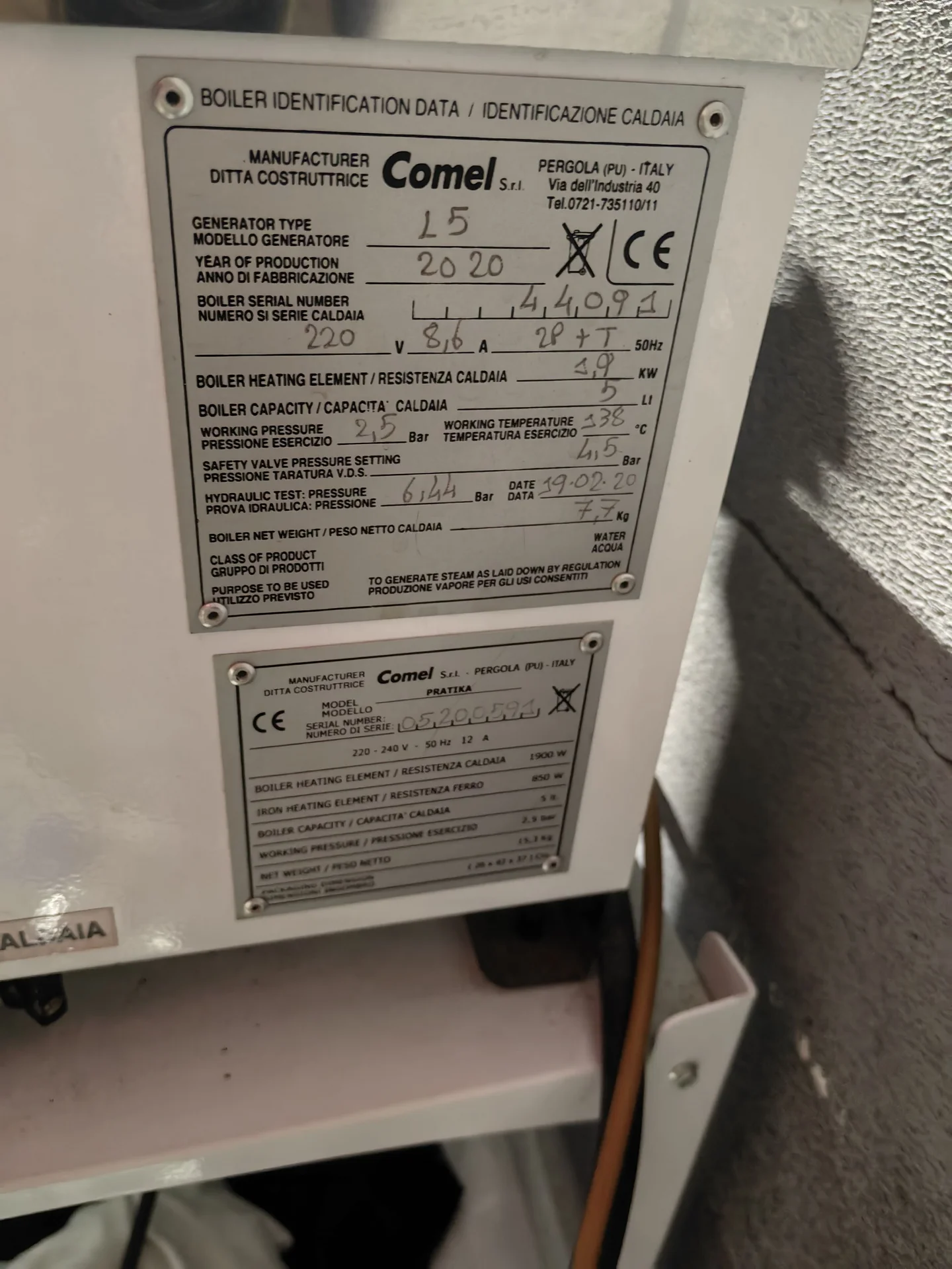 Стол Гладильный с паром Comel. L5 2020 г. - миниатюра 5