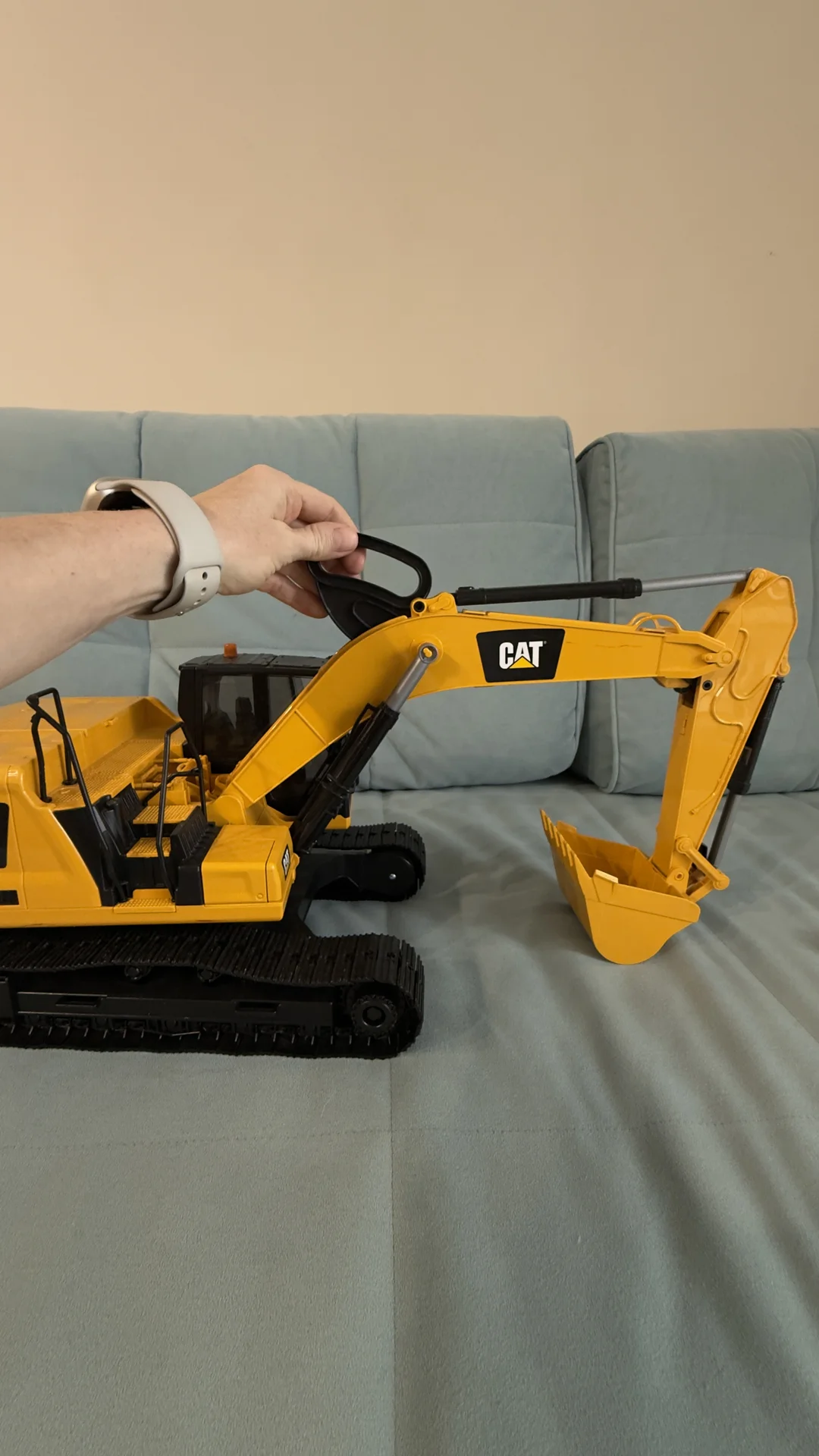 Детский экскаватор CAT — большой строительный э - миниатюра 5
