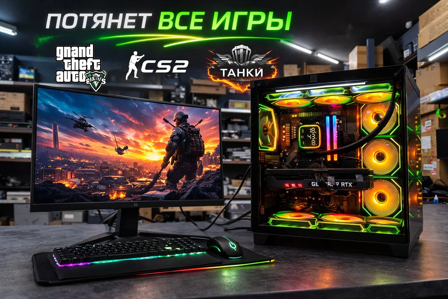 Игровой пк : i9 14900KF / RTX 5080 - 16 GB - изображение 1
