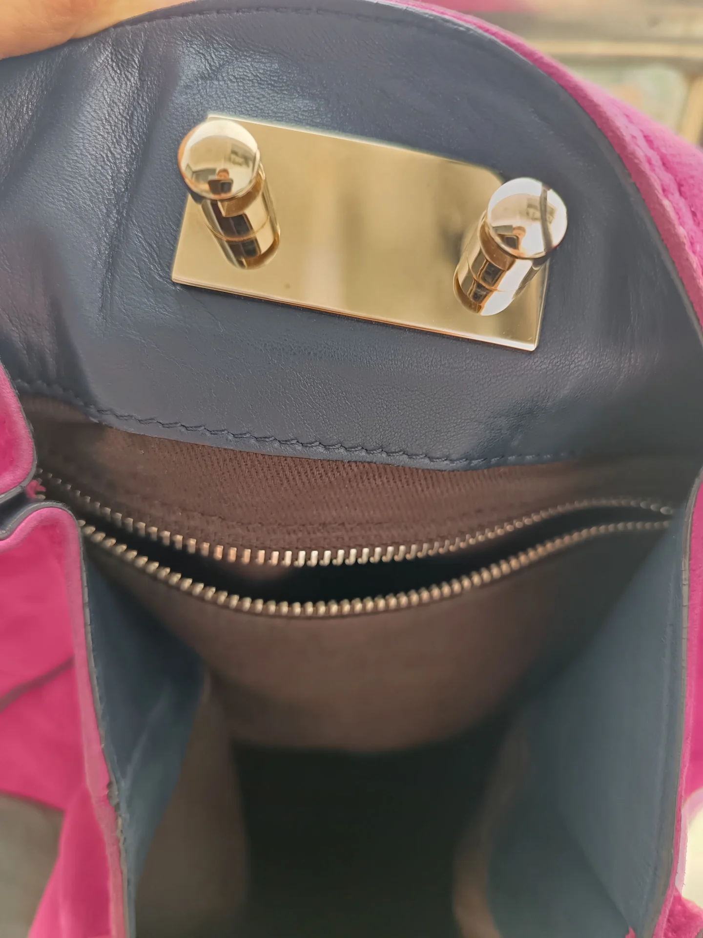 Сумка Chloé Bicolor Bucket Tote (Suede & Leather) - миниатюра 5