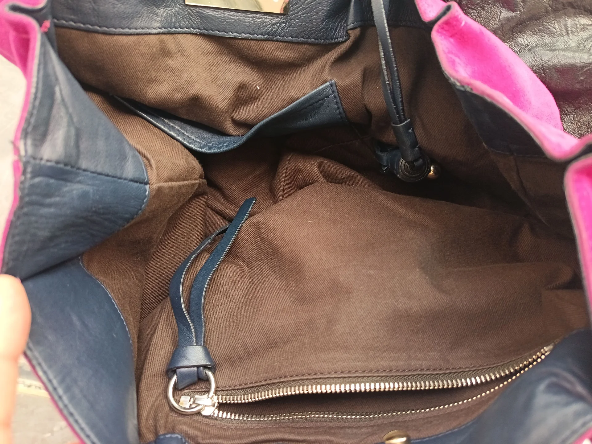 Сумка Chloé Bicolor Bucket Tote (Suede & Leather) - миниатюра 6
