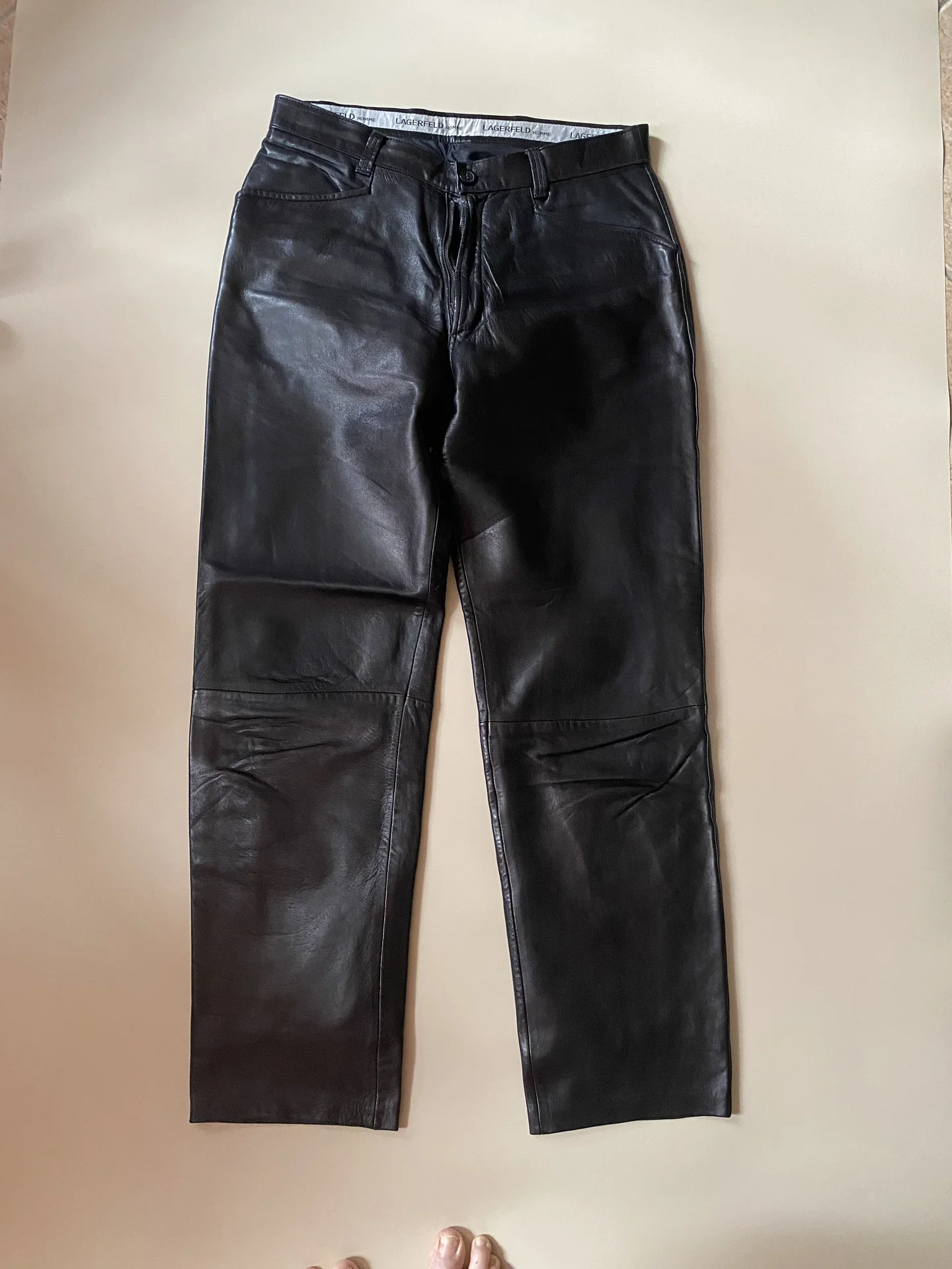 Кожаные брюки Lagerfeld Homme 50 р оригинал - миниатюра 7
