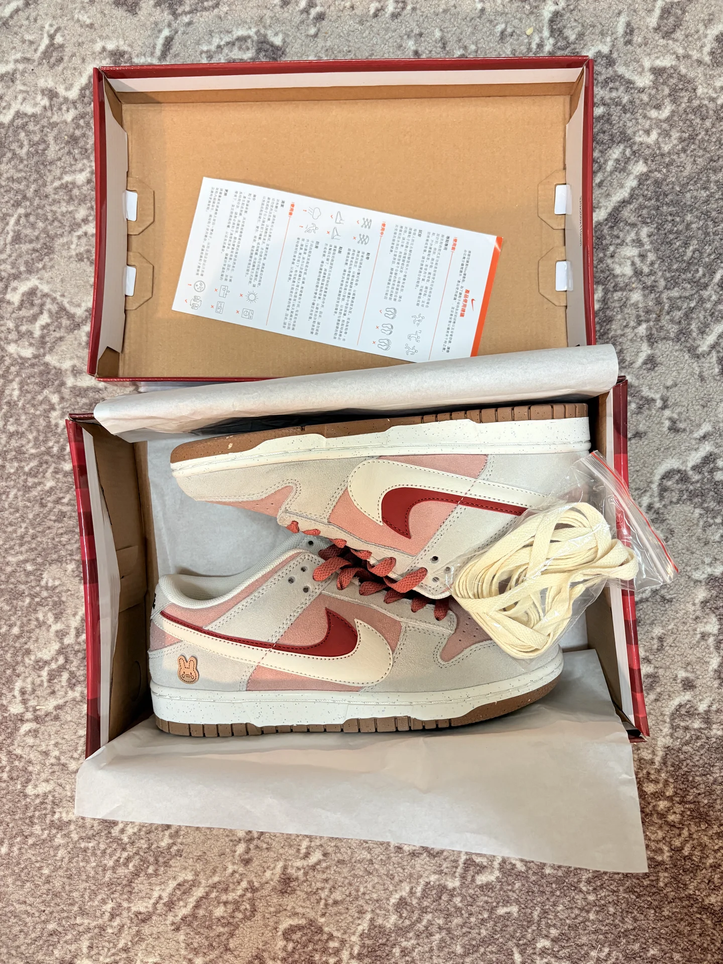 Nike SB Dunk Low SE 85 Double Swoosh Pink Rabbit. - миниатюра 2