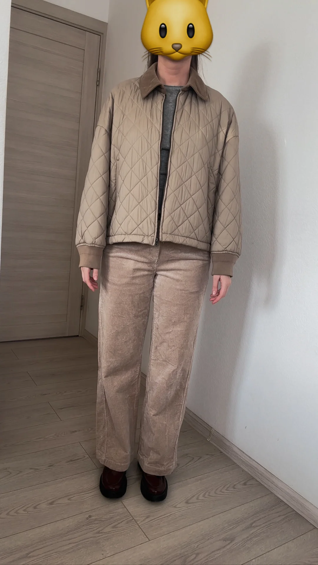 Куртка Uniqlo, стеганая, бежевая - миниатюра 4