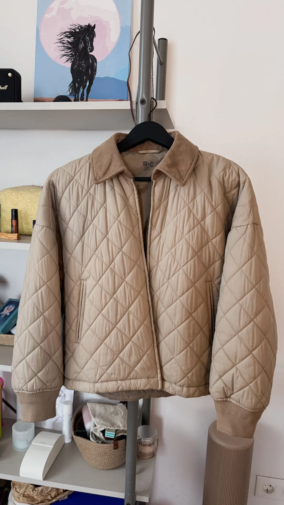 Куртка Uniqlo, стеганая, бежевая - миниатюра 5