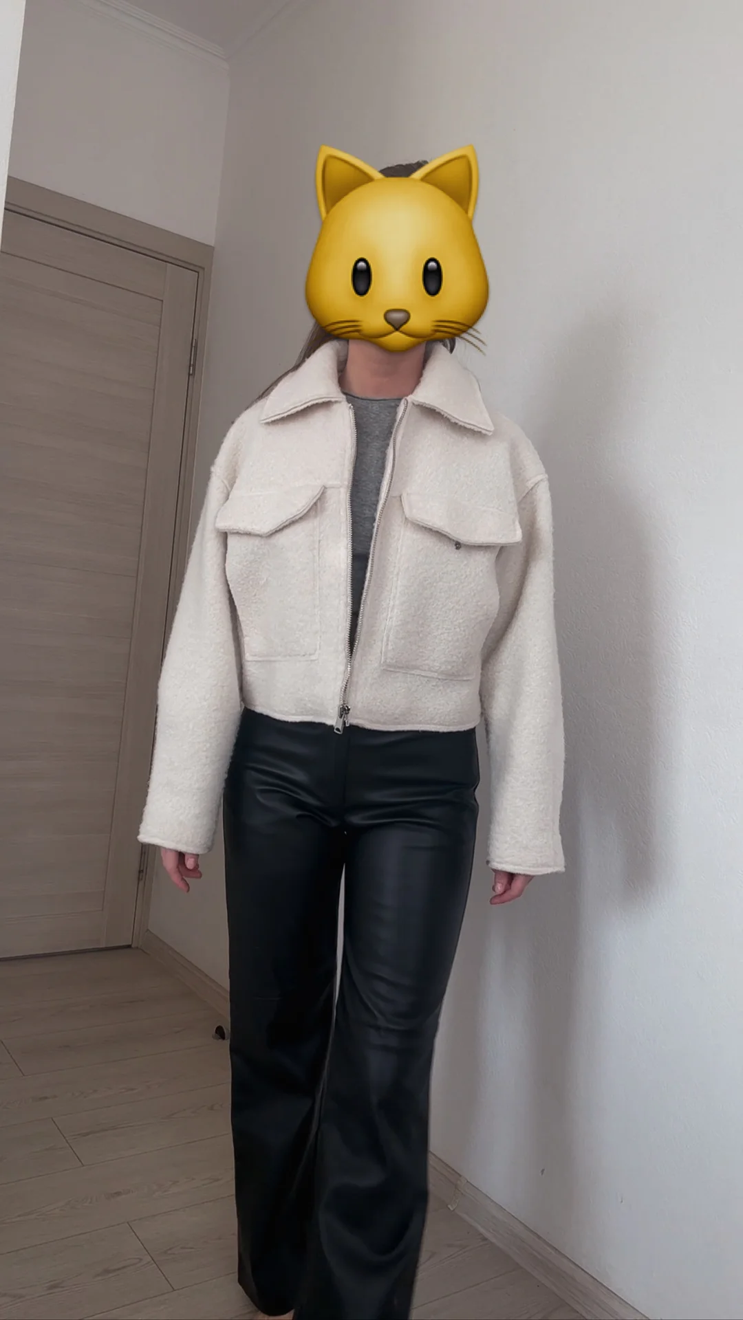 Куртка Zara укороченная, белая - миниатюра 2