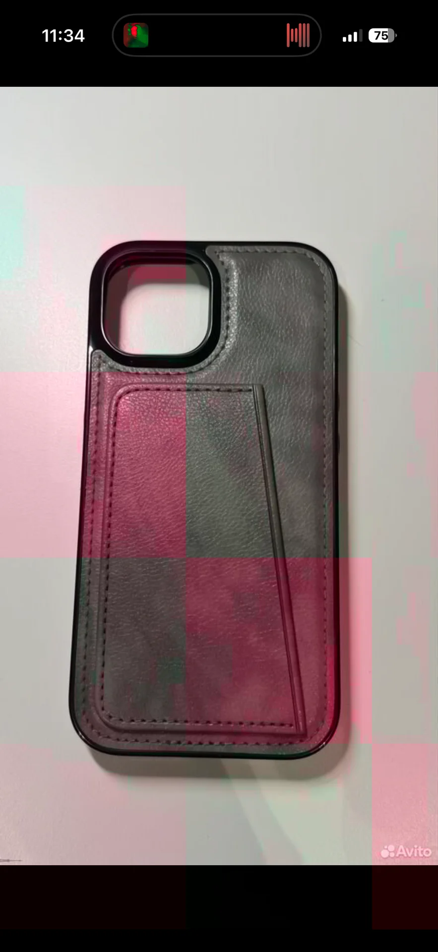 Чехол на iPhone 15 с кармашком для карт