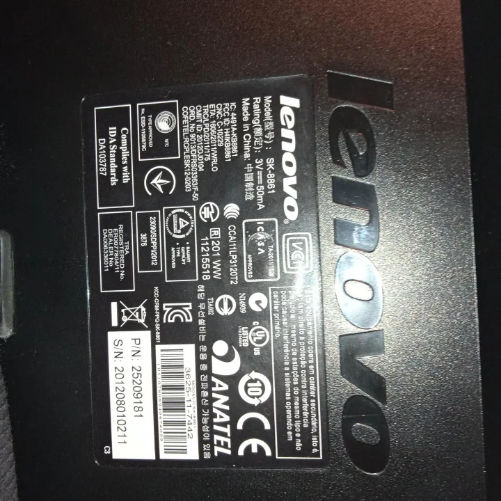 Беспроводная Клавиатура Lenovo SK-8861 - миниатюра 2