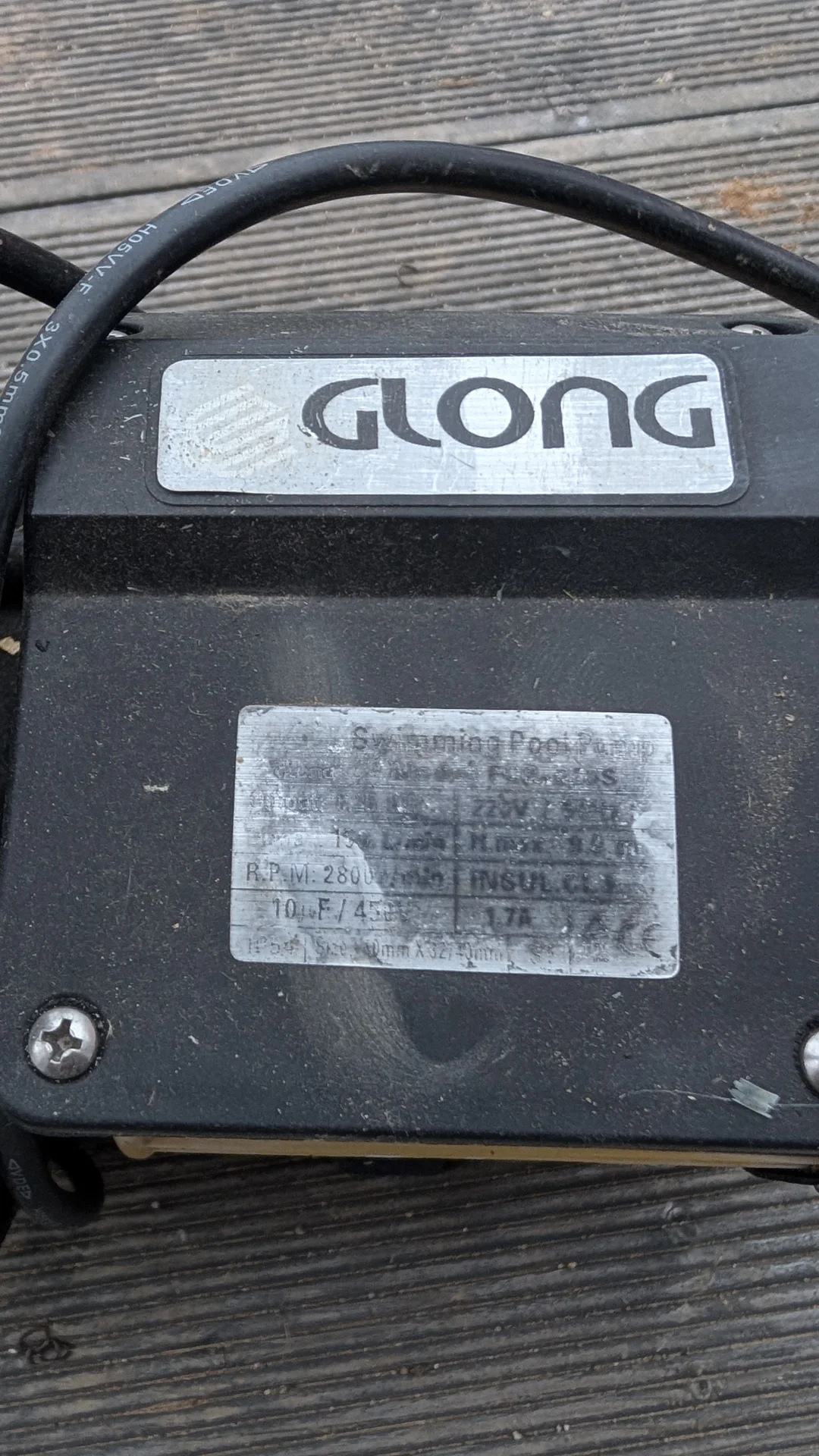 Насос с префильтром Glong Electric FCP-250 - миниатюра 2