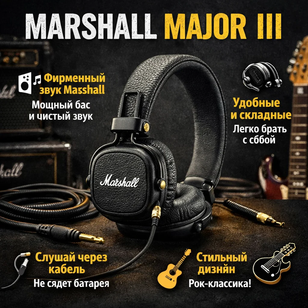 Marshall Major IV — звук, который реально цепляет - изображение 1