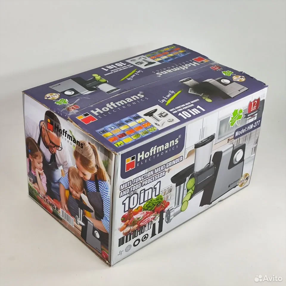 Hoffmans 10in1 HM-277 / Мясорубка электрическая с насадками - миниатюра 2