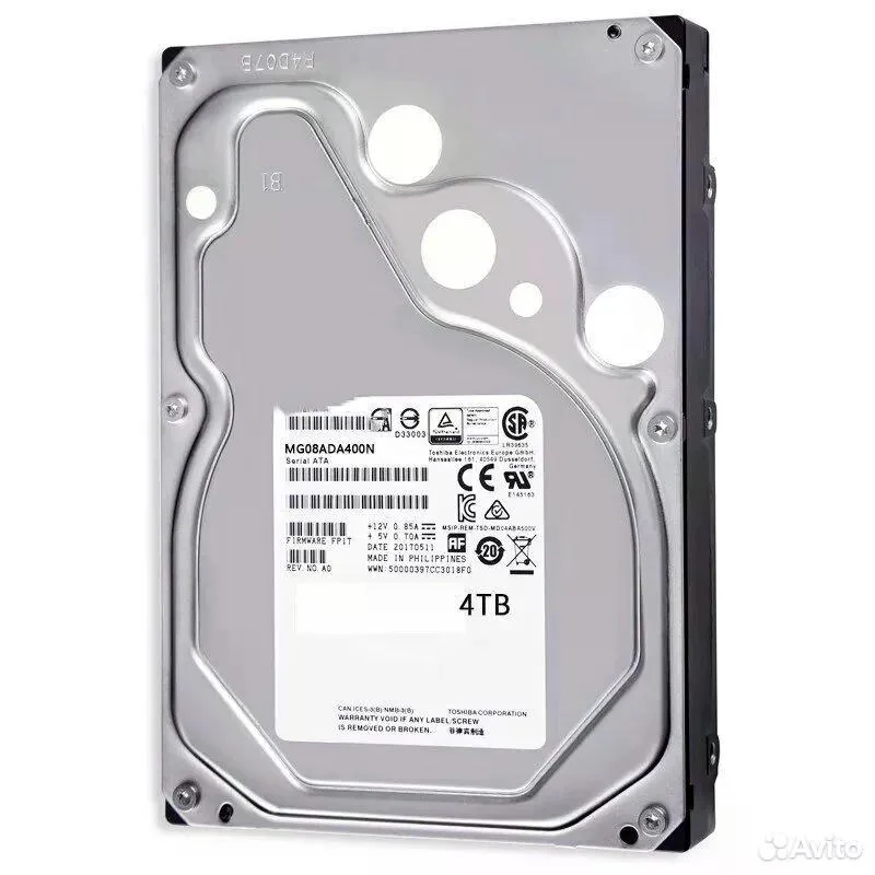 Toshiba Enterprise 4TB / 7200rpm, 256Mb / MG08ADA400N - изображение 1