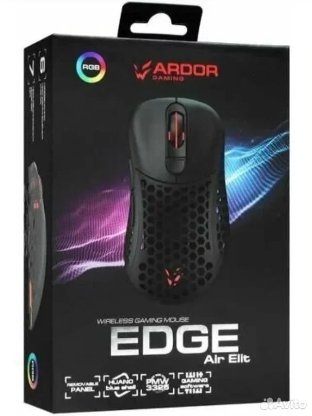 ARDOR GAMING Edge Air Elit, чёрная / Мышь беспроводная/проводная / ARDW-EGA3325-BK - миниатюра 2
