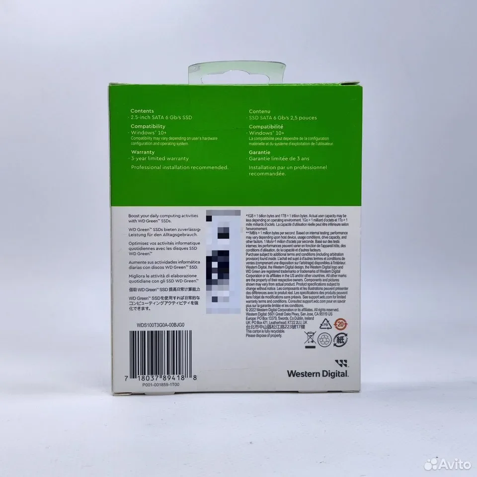 Western Digital SSD Green 1tb / 545/385mbs / WDS100T3G0A - миниатюра 5