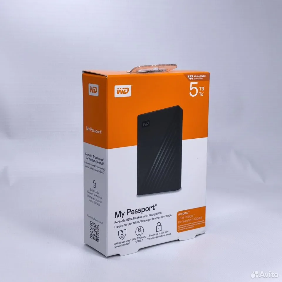 Western Digital My Passport 5TB	/ WDBPKJ0050BBK-WESN - миниатюра 5