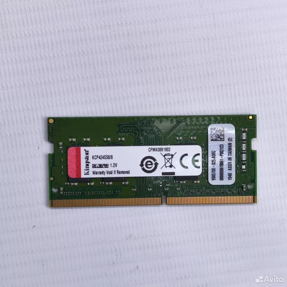 DDR4 2400 sodimm Kingston 8Гб / CL17 / KCP424SS8/8 - миниатюра 3