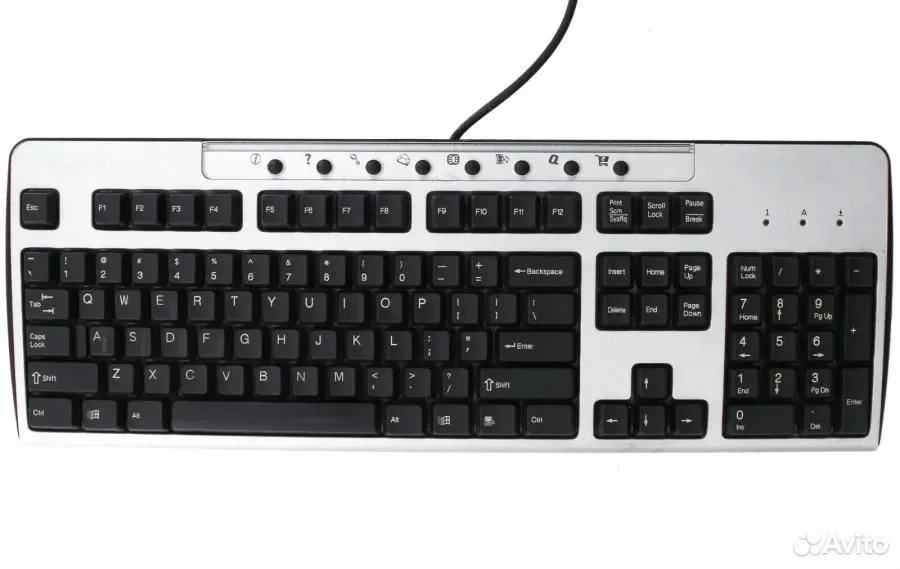 HP KB-0133 PS/2, серебро / клавиатура проводная / 265987-258 - изображение 1